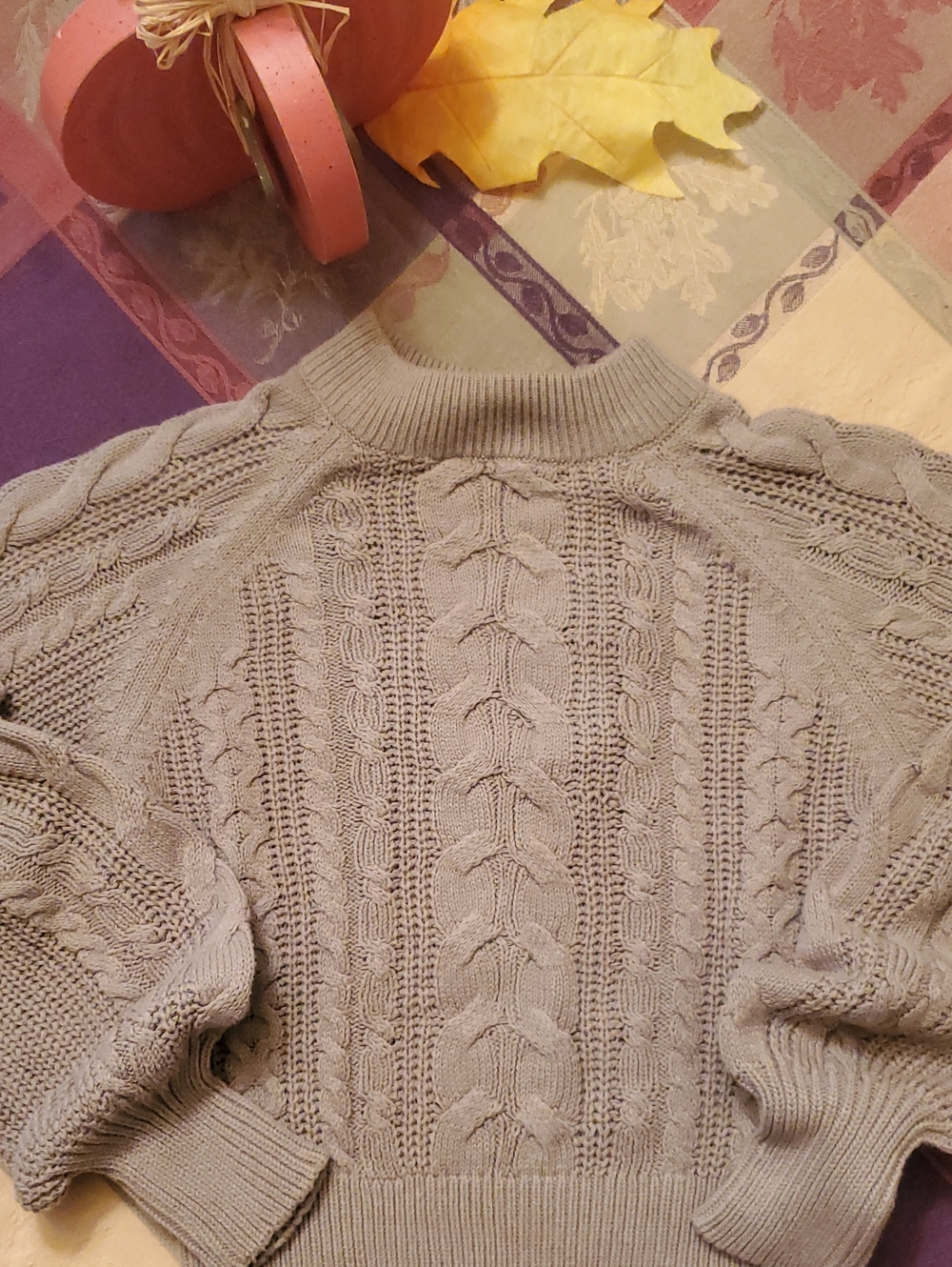 Ambiance Cable Knit Sweater in Dark Tan